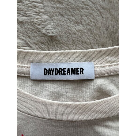 Rolling Stones Graphic T-Shirt By Daydreamer XS Beige Red & Blue Stars - Picture 5 of 9